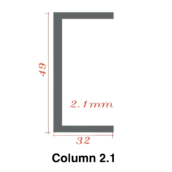 L2 U- CHANNEL (2.1mm)