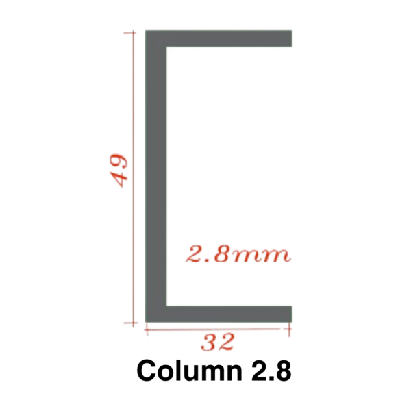L2 U- CHANNEL (2.8mm)