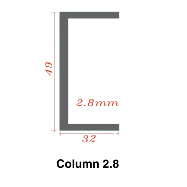 L3 U- CHANNEL (2.8mm)